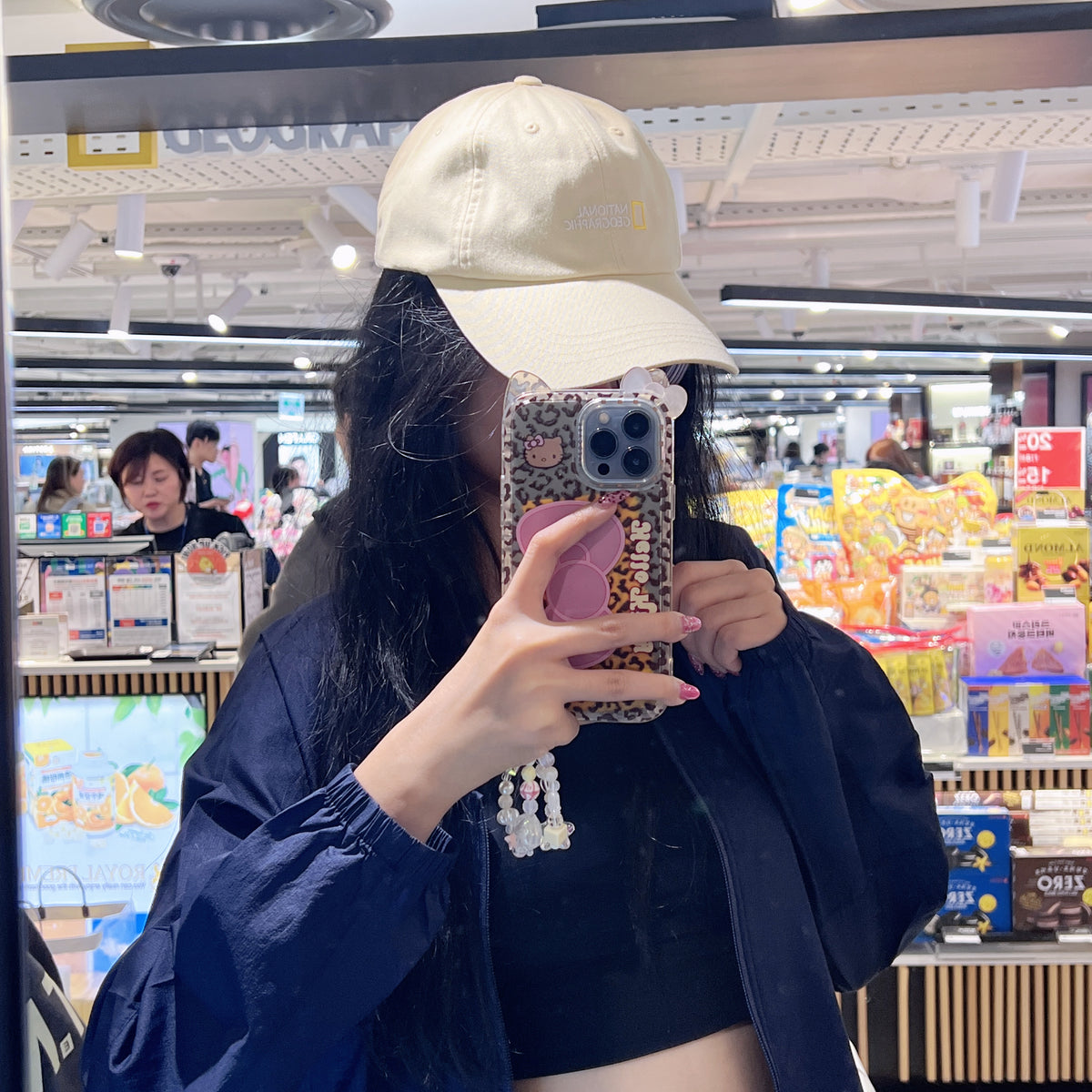 韓國 National Geographic Embroidered Small Logo Baseball Cap【NG927】