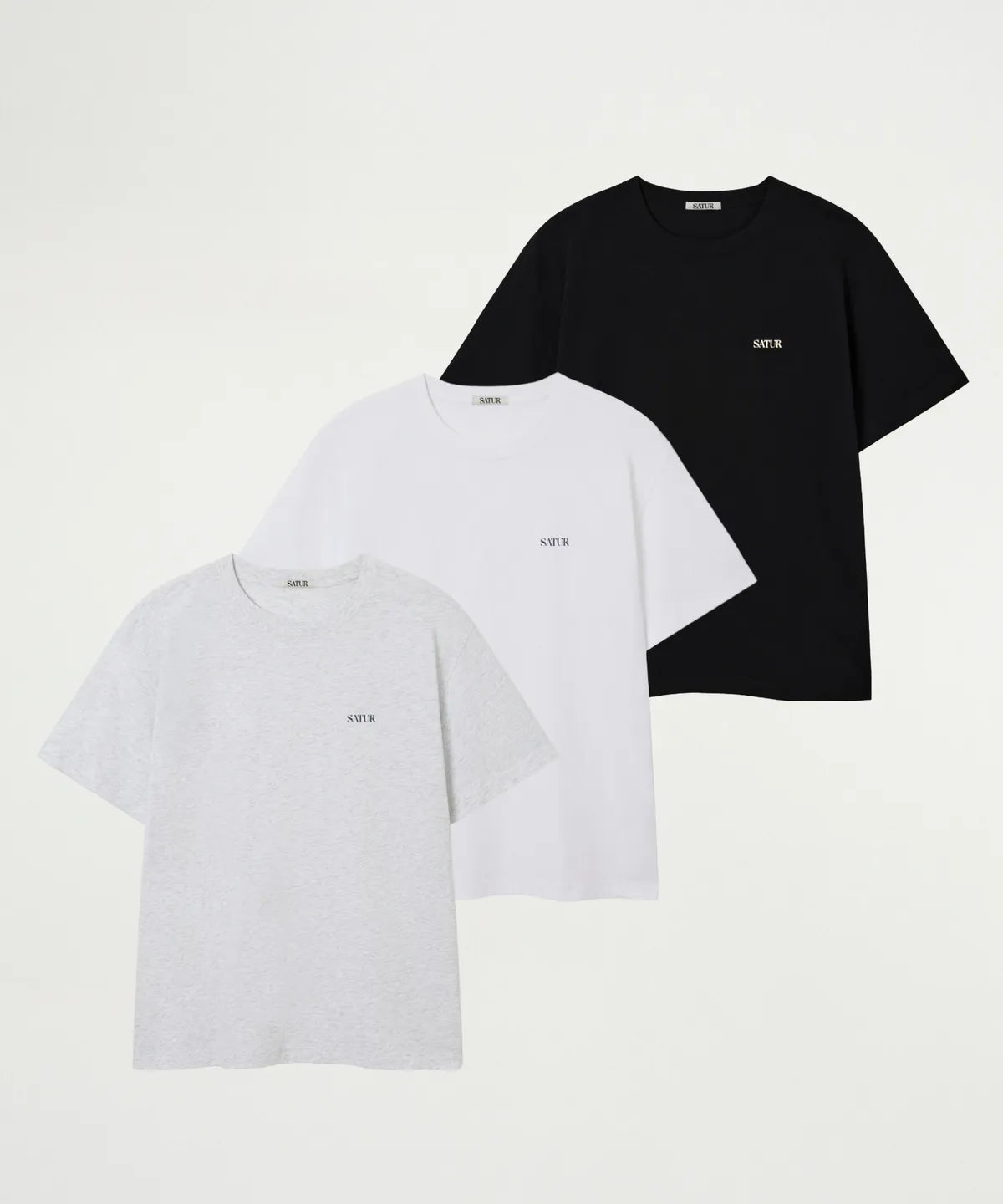 韓國 Satur Essential short-sleeved T-shirt (3PACK)【SR359】