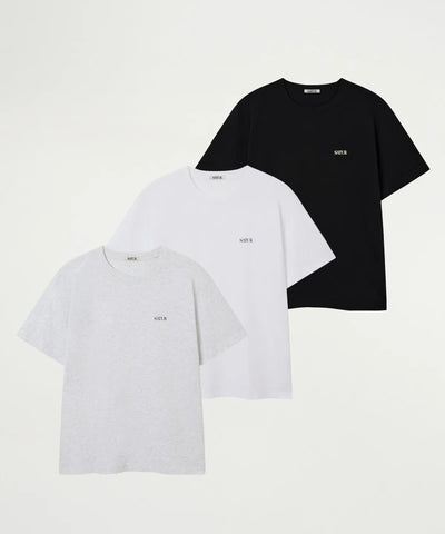 韓國 Satur Essential short-sleeved T-shirt (3PACK)【SR359】