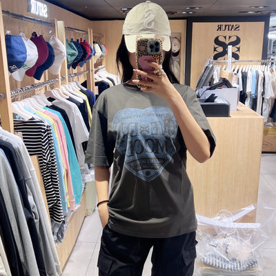 韓國 Satur Saturday Retro Mood Graphic Short Sleeve T-shirt【SR369】