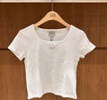 韓國 Marithe Francois Girbaud W Flower Slim Crop Tee【MD214】
