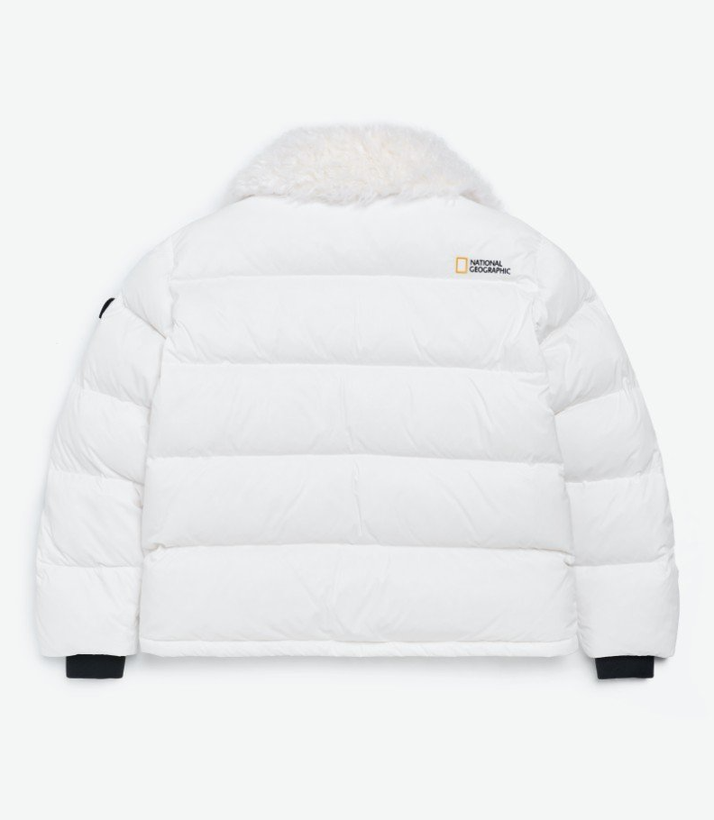 韓國 National Geographic 女款 Bernese Eco-fur Color Block Short Down Jumper【NG1139】