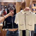 韓國 Marithe Francois Girbaud W Crochet Half Knit Cardigan【MD269】
