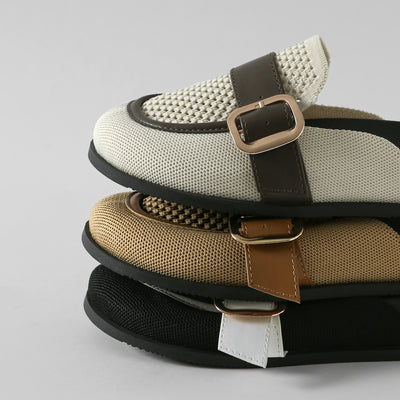 韓國 Chaakan Braided Knit Big Buckle Loafers【CN059】