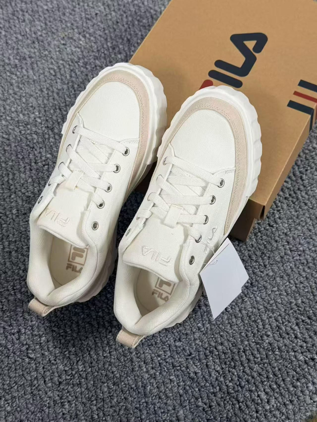 韓國 Fila 增高帆布鞋【SM2402】