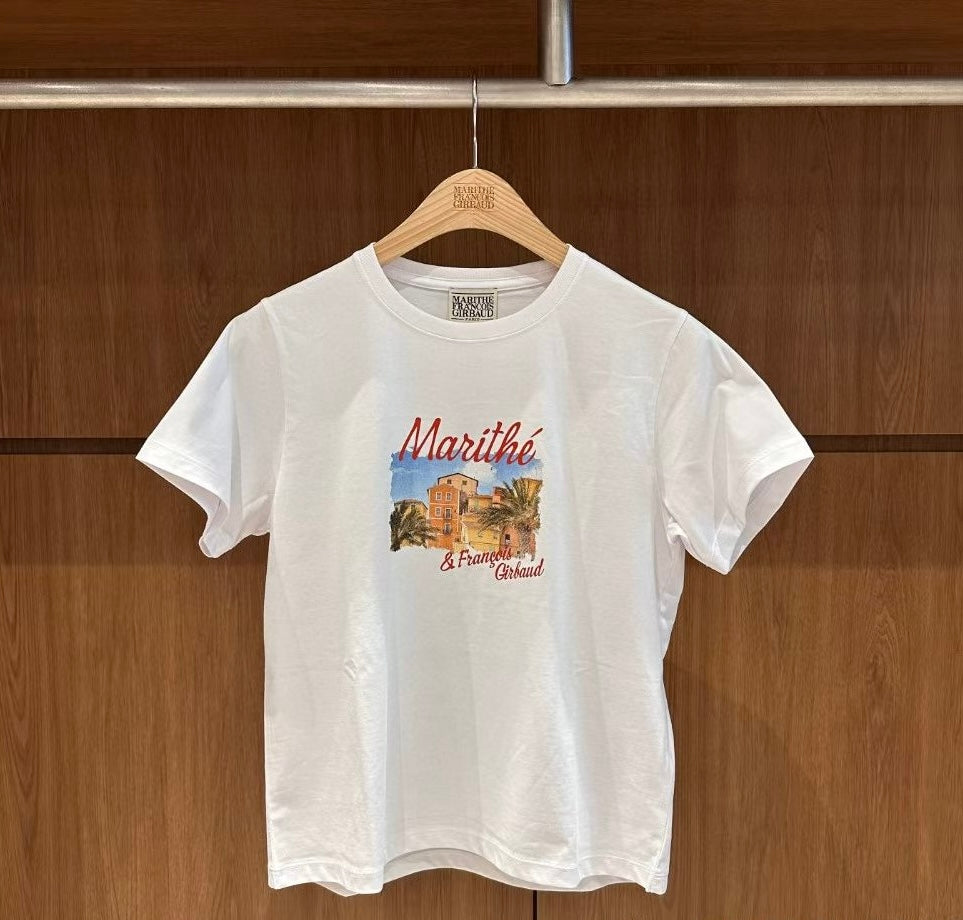 韓國 Marithe Francois Girbaud W Aerocool Resort Graphic Tee【MD307】