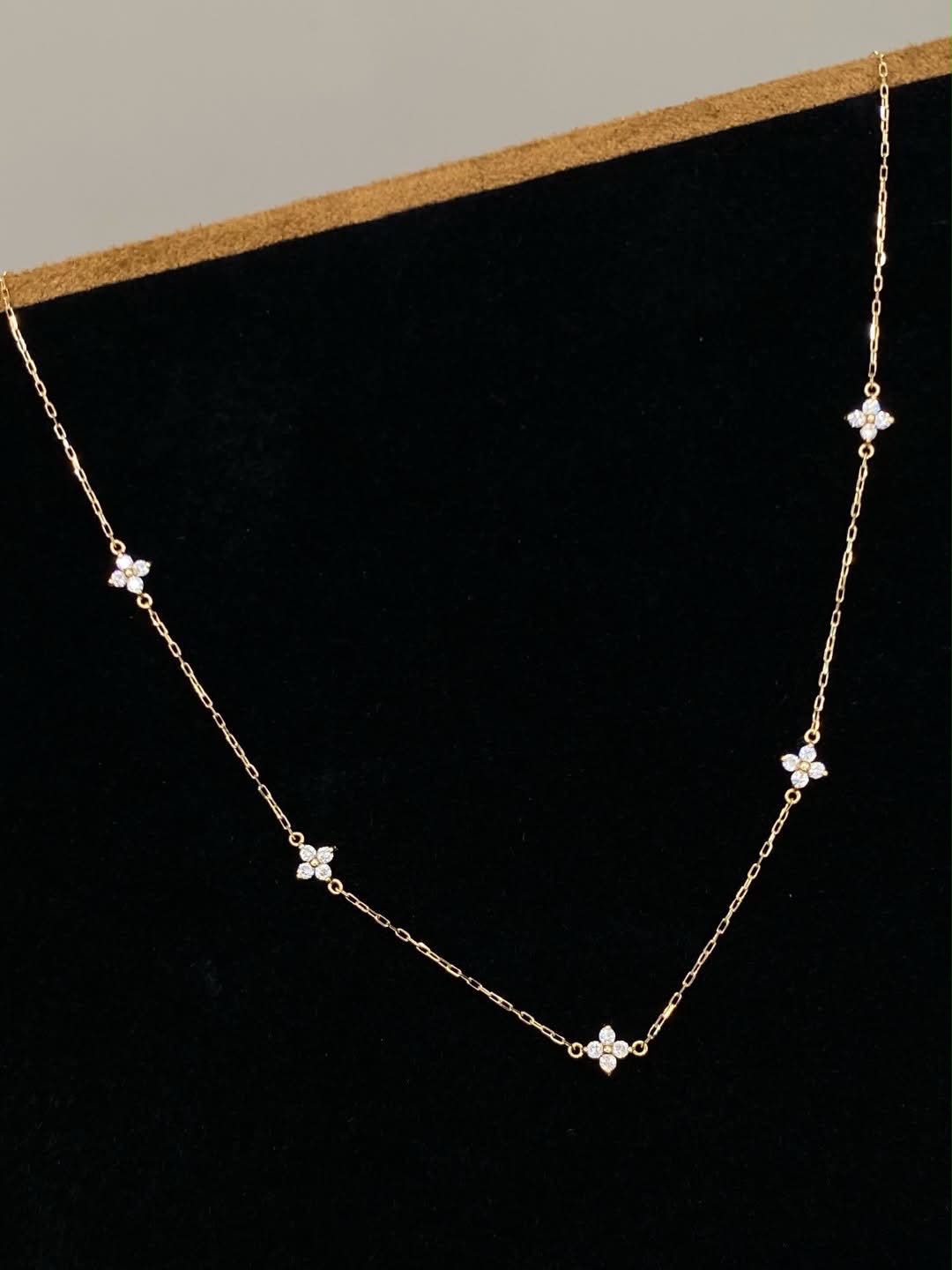 28分 滿天星四葉草鑽石項鍊【SM2083】
