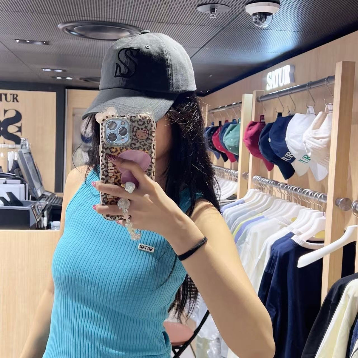 韓國 Satur S Logo Vintage Casual Ball Cap【SR358】