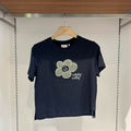 韓國 Wacky Willy Women's Check Lily Semi-Crop Short Sleeve T-shirt【WW241】