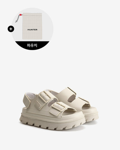 韓國 Hunter Women's Light Algae Foam Buckle Platform Sandal【HR002】