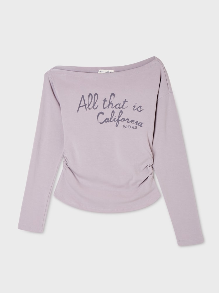 韓國 WhoAU One-Shoulder Long Sleeve T-Shirt【WA397】
