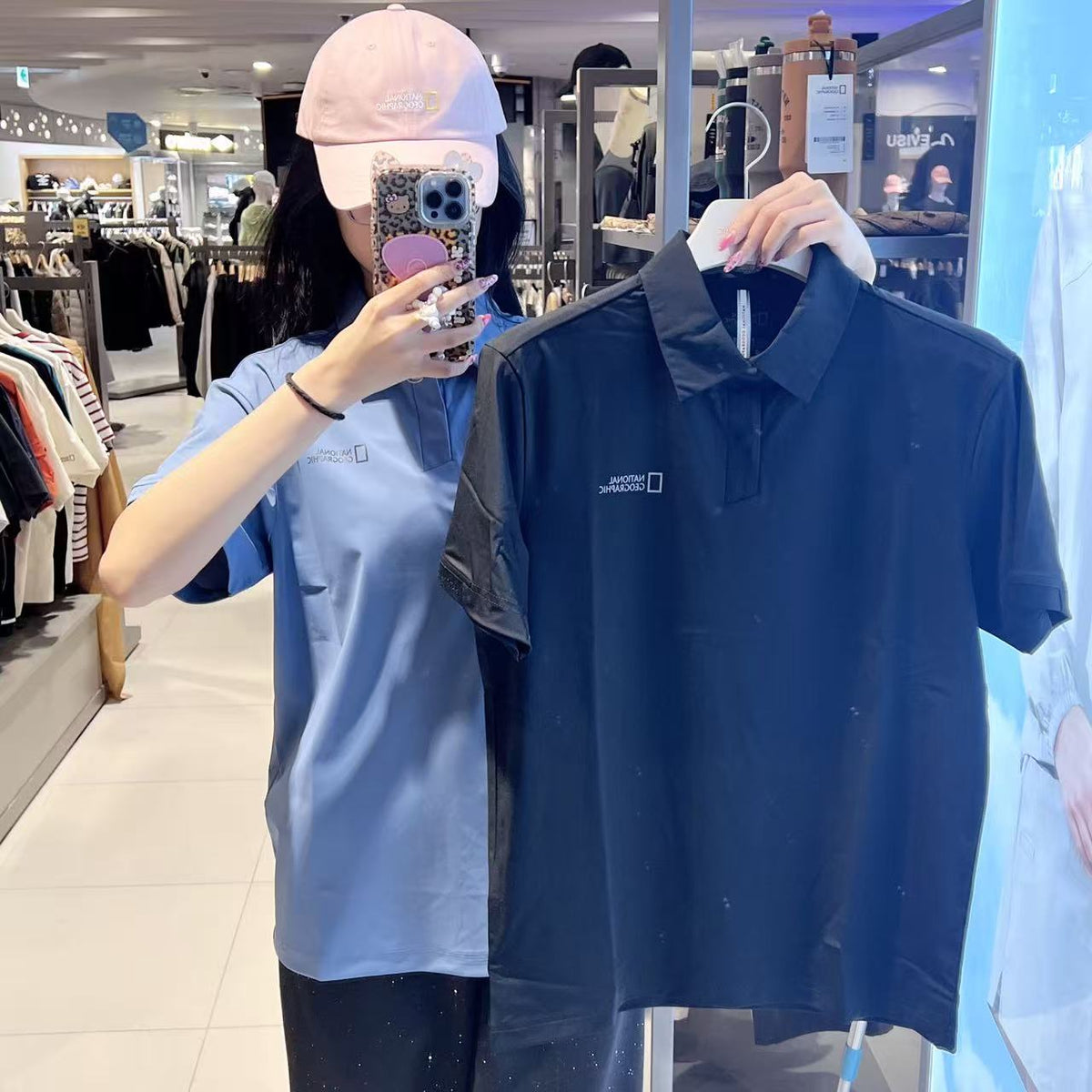 韓國 National Geographic Cooling Stretch Short Sleeve Collared T-shirt【NG949】
