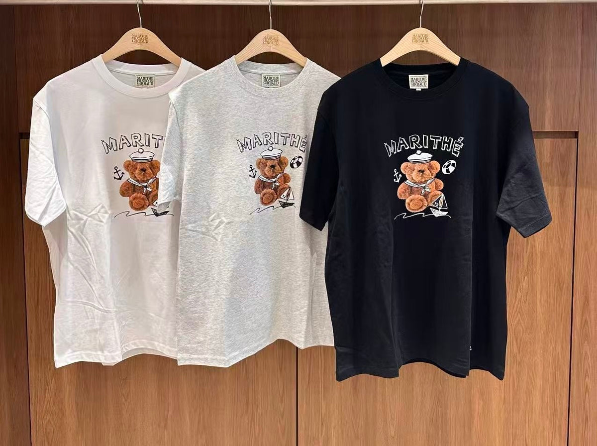 韓國 Marithe Francois Girbaud Marine Drawing Doodle Graphic Tee【MD284】