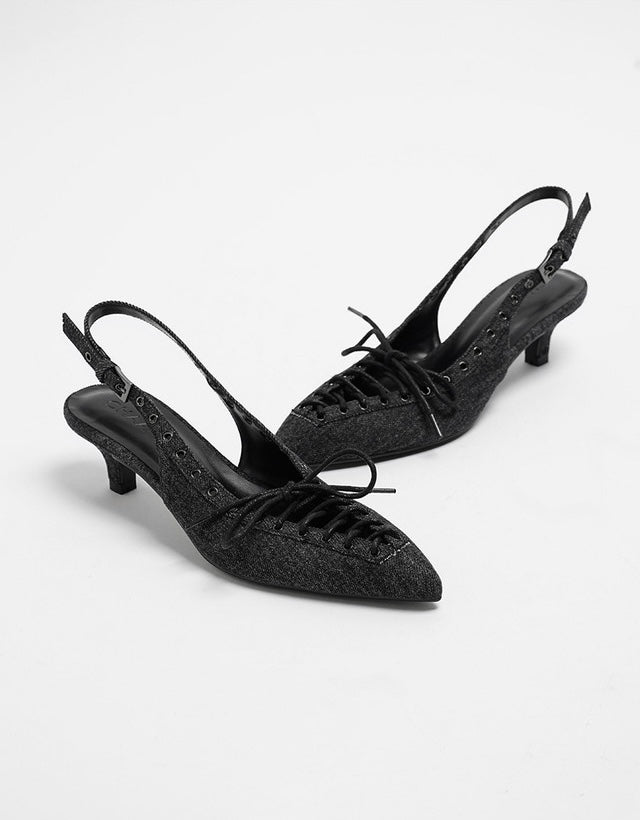 韓國 Chaakan Shield Lace-up Slingback【CN033】