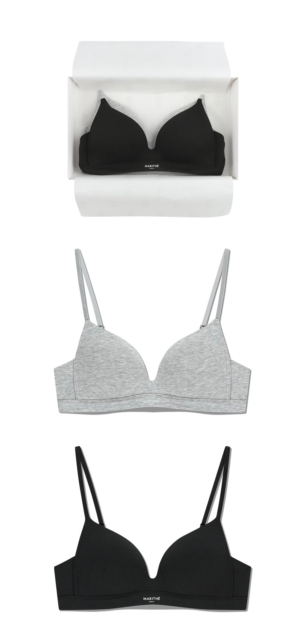 韓國 Marithe Francois Girbaud Underwear W Basic Logo Bra Set【MD325】