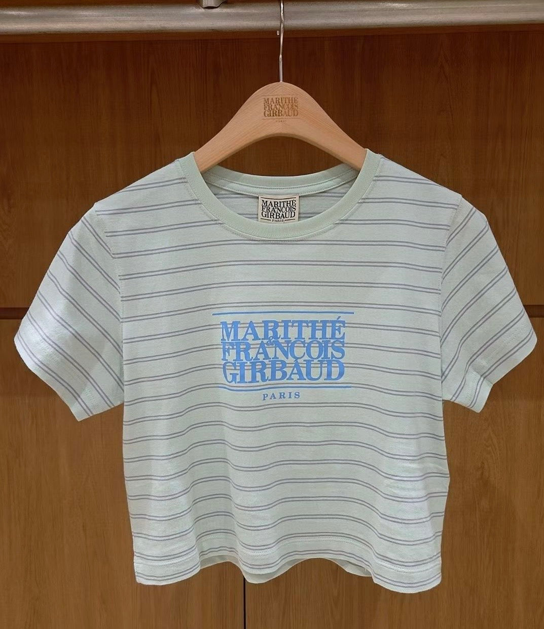 韓國 Marithe Francois Girbaud W Classic Logo Crop Tee【MD149】