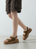 韓國 Chaakan Zeneca Buckle Platform Sandals【CN006】