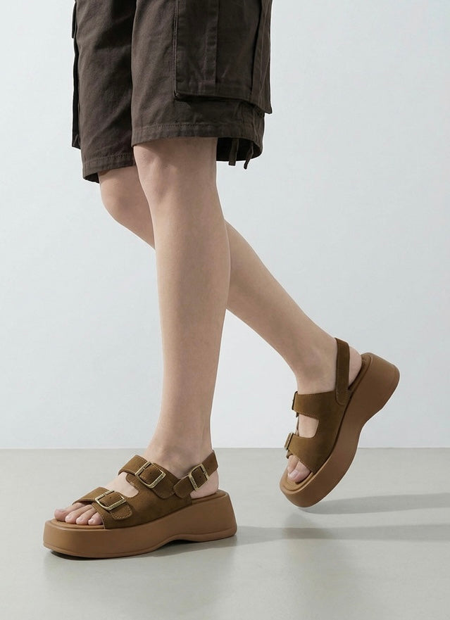 韓國 Chaakan Zeneca Buckle Platform Sandals【CN006】