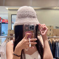 韓國 Marithe Francois Girbaud Circle Logo Crochet Bucket Hat【MD280】
