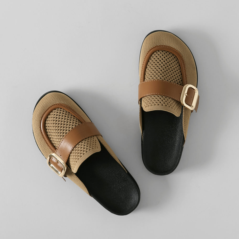 韓國 Chaakan Braided Knit Big Buckle Loafers【CN059】
