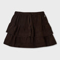 韓國 WhoAU Corduroy Short Tiered Skirt【WA096】