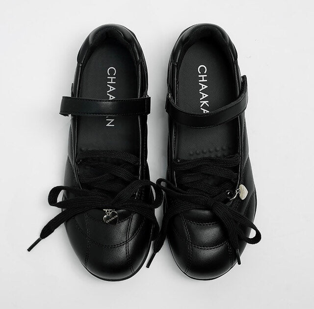 韓國 Chaakan Cocomel Quilted Mary Jane Sneakers【CN031】