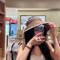 韓國 Marithe Francois Girbaud Circle Logo Wide Sun Visor【MD306】