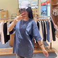 韓國 Marithe Francois Girbaud Outline Classic Logo Dyeing Oversized Tee【MD205】