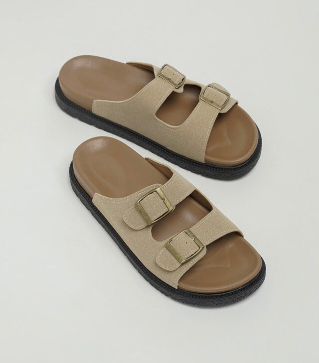 韓國 Chaakan Neldo Big Buckle Platform Slippers【CN025】