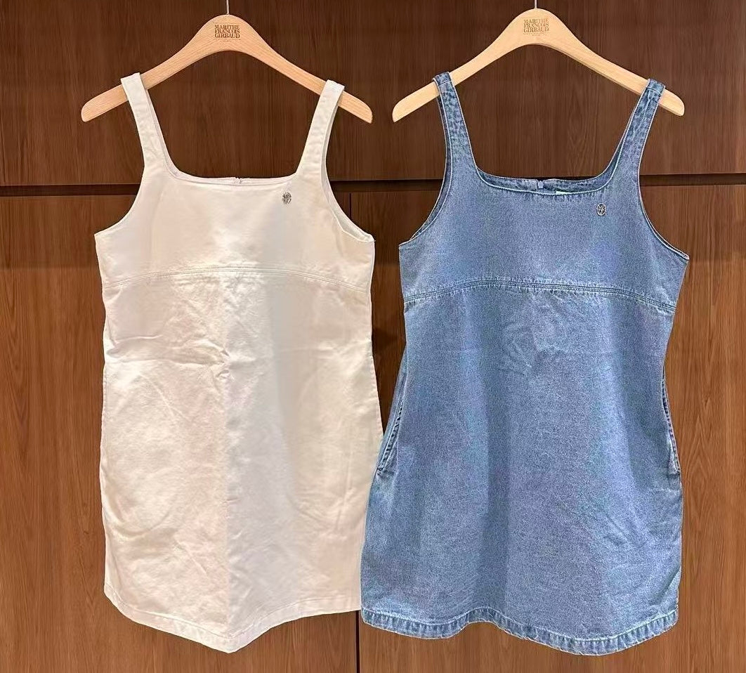 韓國 Marithe Francois Girbaud W Denim Sleeveless Dress【MD278】