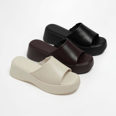 韓國 Chaakan Papua Strap Wedge Mule Slippers【CN028】