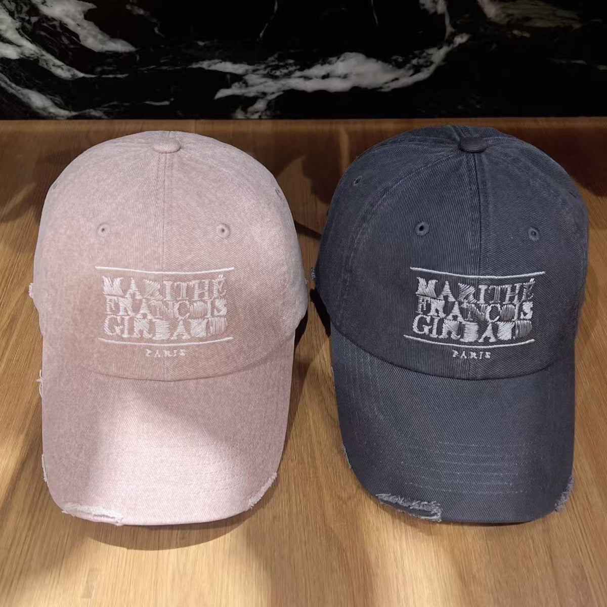 韓國 Marithe Francois Girbaud Drawing Classic Logo Damaged Covered Cap【MD258】