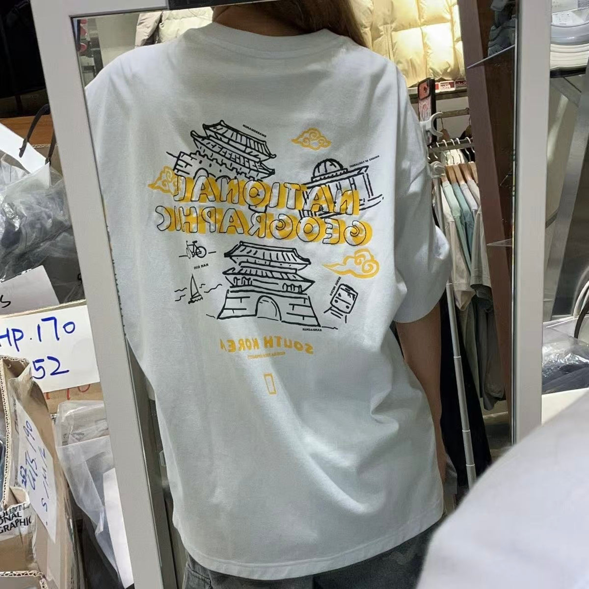 韓國 National Geographic 男女同款 T-Shirt【NG1079】