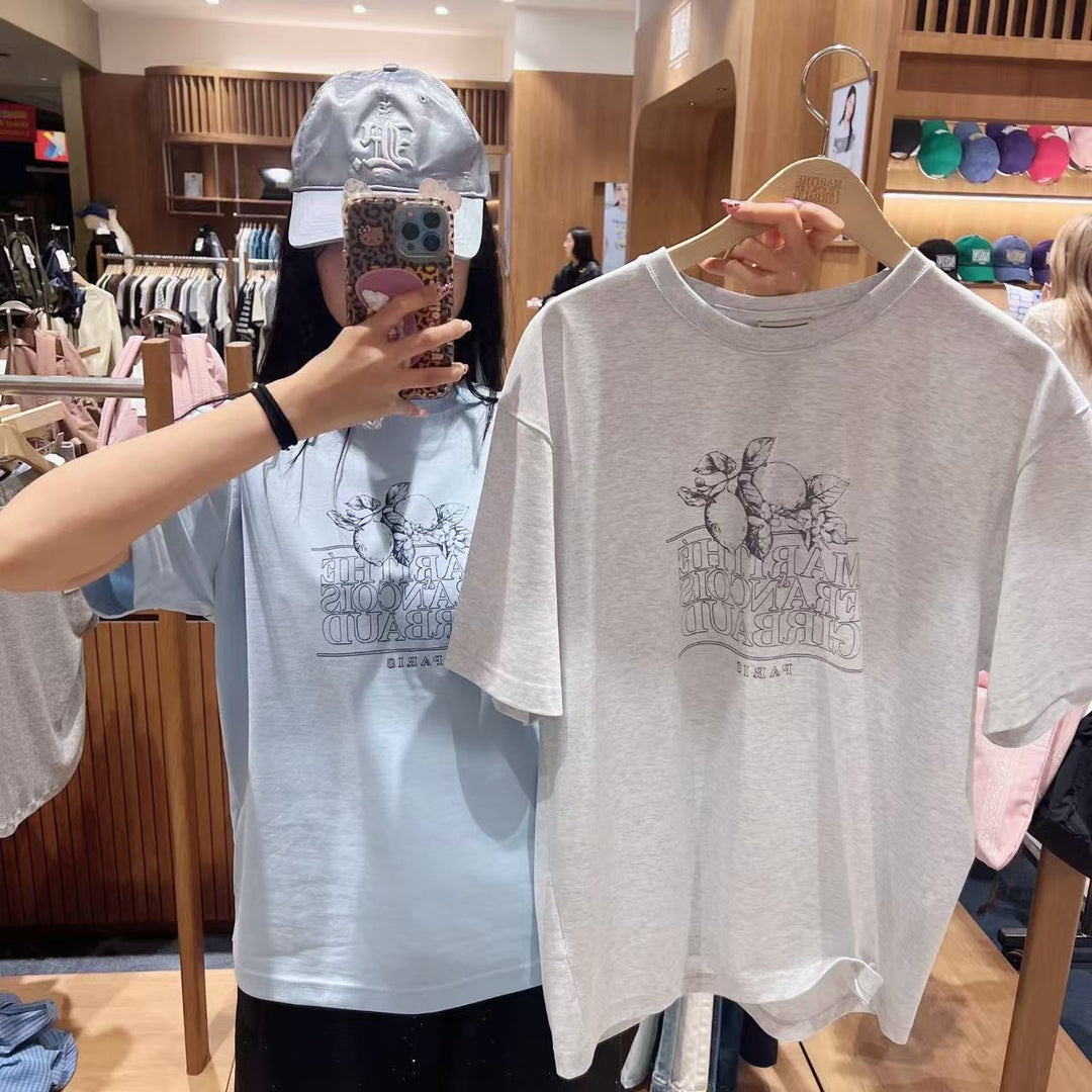 韓國 Marithe Francois Girbaud Aerocool Lemon Classic Logo Tee【MD308】