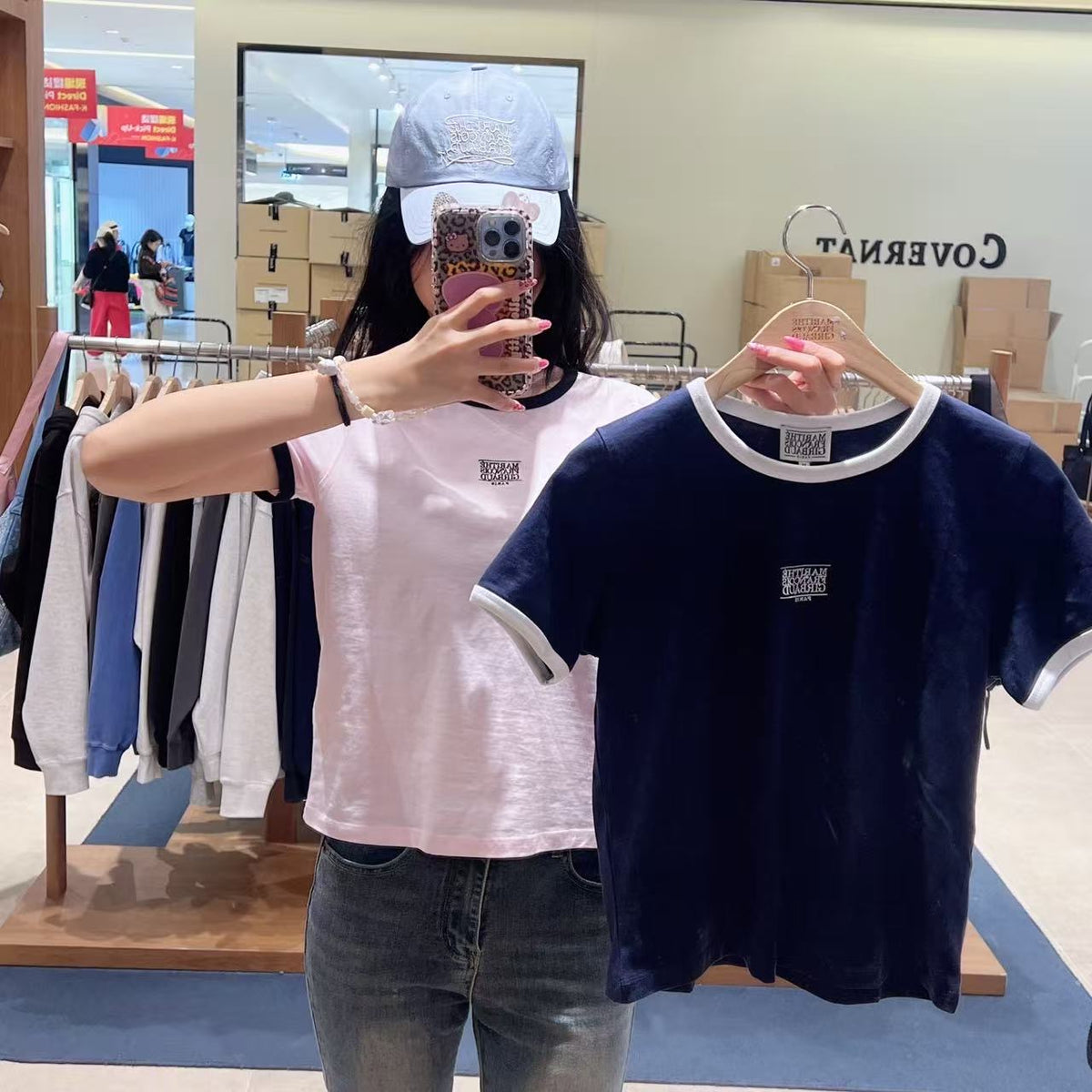 韓國 Marithe Francois Girbaud W Classic Logo Ringer Tee【MD153】