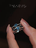18k 金海藍寶情侶女對 (訂金$500，總售價為 $3,238)【SM2130】