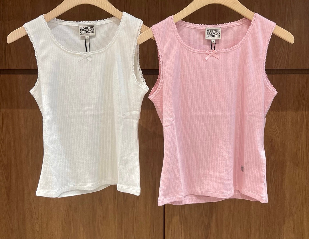 韓國 Marithe Francois Girbaud W Lace Detail Sleeveless【MD331】