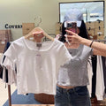 韓國 Marithe Francois Girbaud W Flower Slim Crop Tee【MD214】