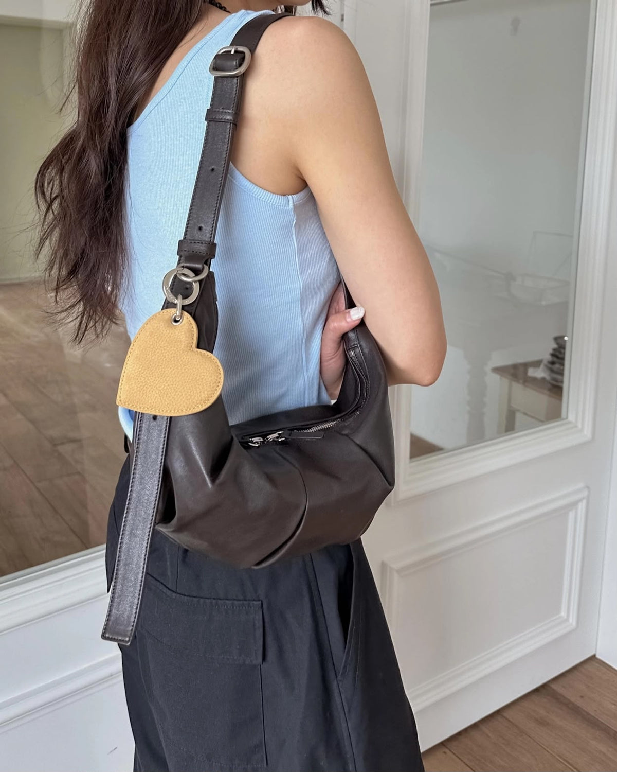 韓國 Bucks & Leather 分身斜挎餃子包【SM2379】