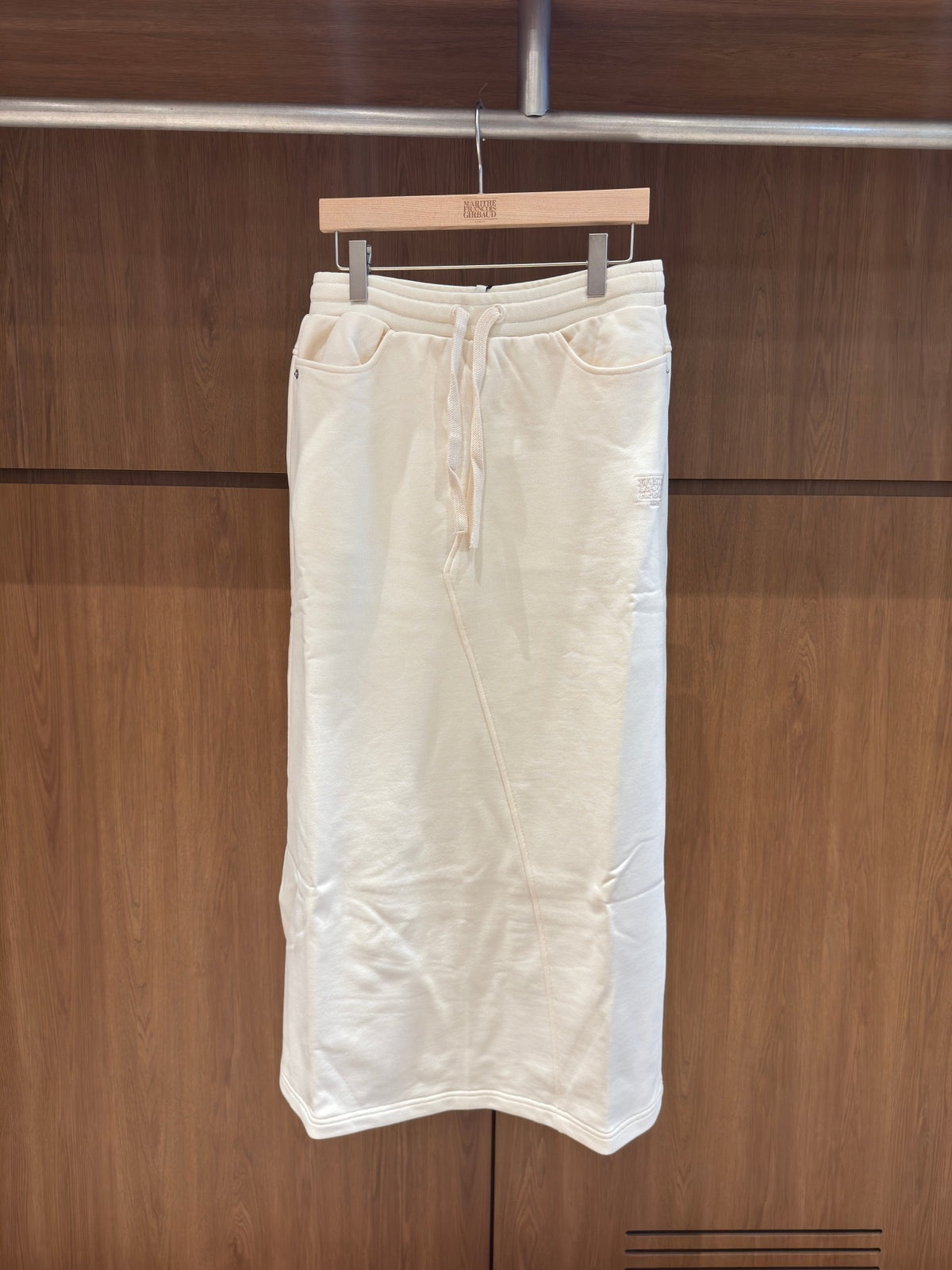 韓國 Marithe Francois Girbaud W Classic Logo Long Sweat Skirt【MD372】