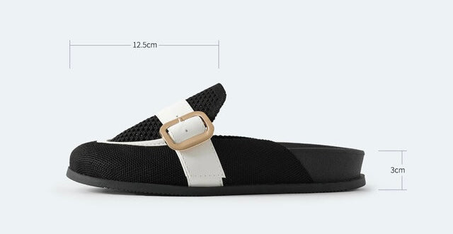 韓國 Chaakan Braided Knit Big Buckle Loafers【CN059】