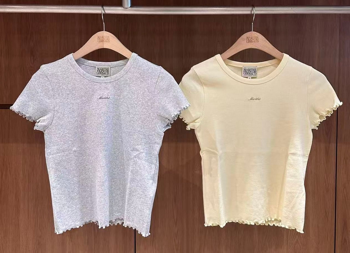 韓國 Marithe Francois Girbaud W Rib Point Tee 【MD295】