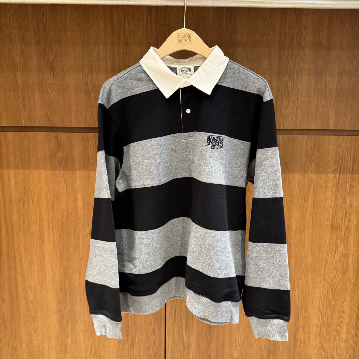 韓國 Marithe Francois Girbaud Small Classic Logo Rugby Stripe Sweatshirt【MD365】