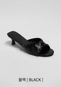 韓國 Chaakan Kino Eyelet Mule Slippers【CN029】
