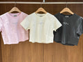 韓國 Marithe Francois Girbaud W Silver Lettering Crop Tee【MD303】