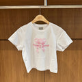 韓國 Marithe Francois Girbaud W Sorona Cool Ribbon Graphic Crop Tee 【MD291】