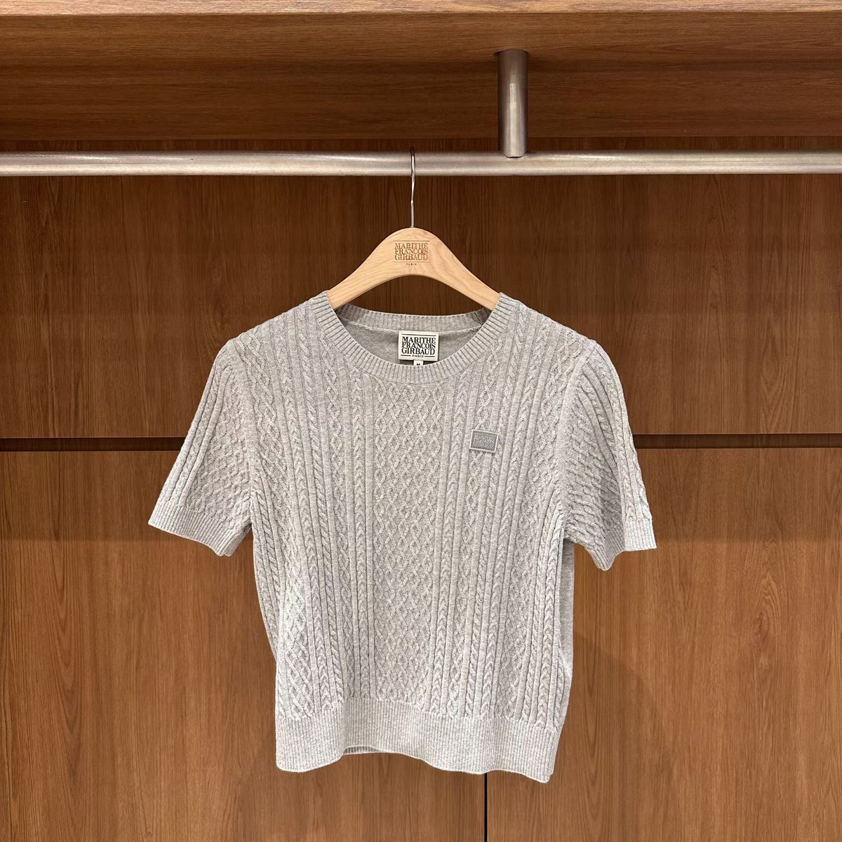 韓國 Marithe Francois Girbaud W Cable Half Knit Pullover【MD239】