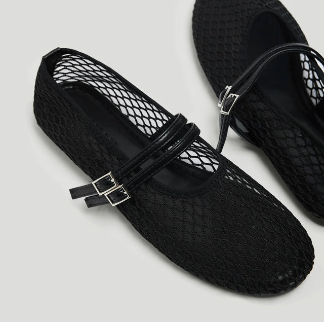 韓國 Chaakan Motica Mesh Flat Sandals 【CN052】