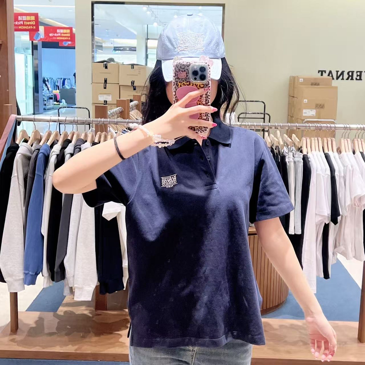 韓國 Marithe Francois Girbaud Small Classic Logo Pk Collar Tee【MD240】