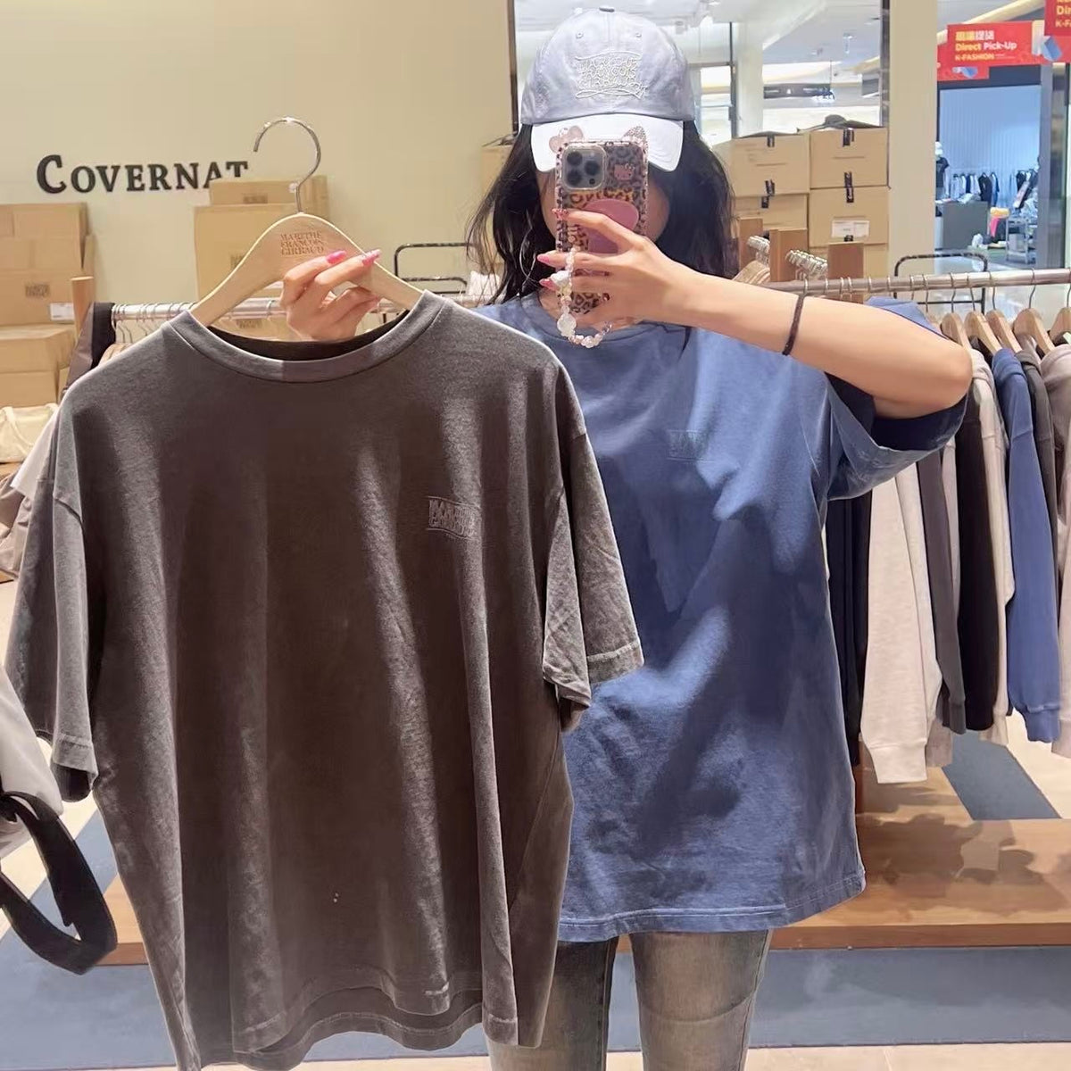 韓國 Marithe Francois Girbaud Outline Classic Logo Dyeing Oversized Tee【MD205】